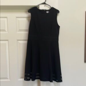 Calvin Klein black fit and flare dress